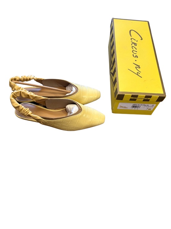Circus by Sam Edelman Shoes - Circus by Sam Edelman $75 NIB Omina Yellow Faux Leather Croc Slingback Flats 7M